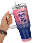 custom new york giants gradient dots blue curved tumbler best selling.webp