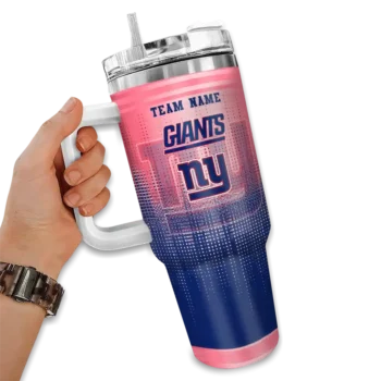 custom new york giants gradient dots blue curved tumbler fashion forward.webp