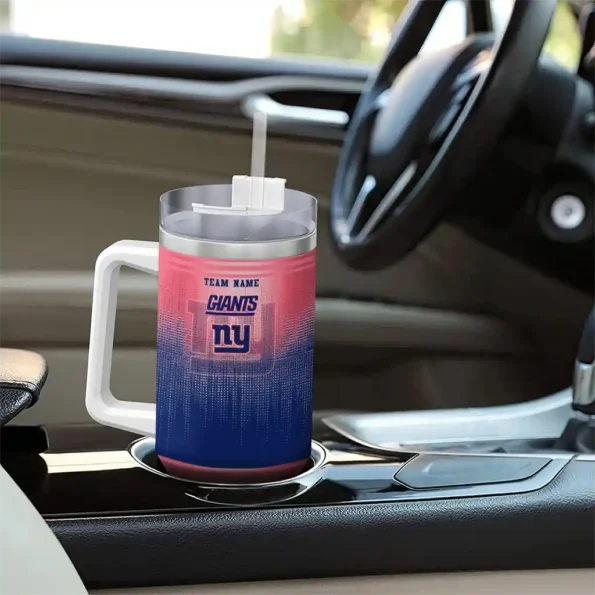 custom new york giants gradient dots blue curved tumbler trendy.webp