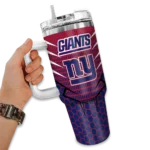 custom new york giants hex texture blue curved tumbler best selling.webp
