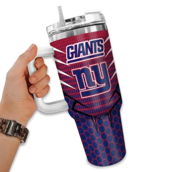 custom new york giants hex texture blue curved tumbler fashion forward.webp