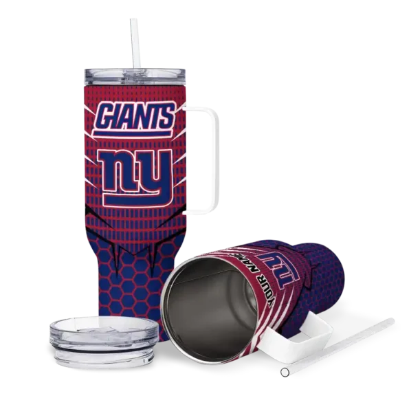 custom new york giants hex texture blue curved tumbler high quality.webp