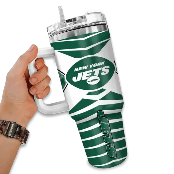 custom new york jets chevron layers green curved tumbler fashion forward.webp