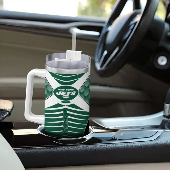 custom new york jets chevron layers green curved tumbler trendy.webp