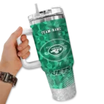 custom new york jets geometric prism green curved tumbler best selling.webp