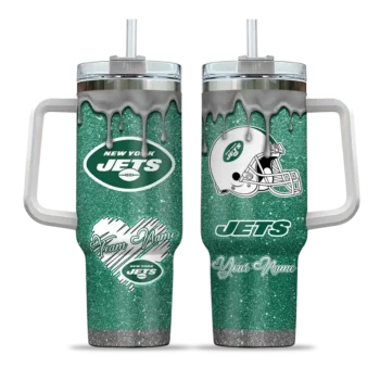 custom new york jets heart helmet motif green curved tumbler best selling.webp