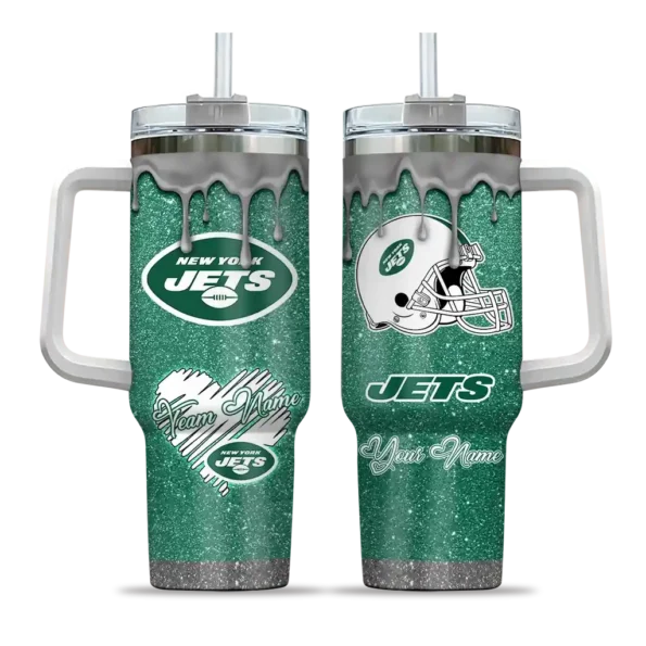custom new york jets heart helmet motif green curved tumbler best selling.webp