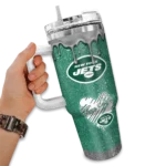 custom new york jets heart helmet motif green curved tumbler best selling.webp