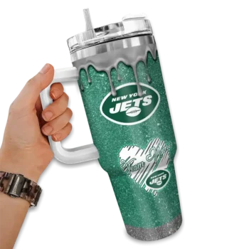 custom new york jets heart helmet motif green curved tumbler fashion forward.webp