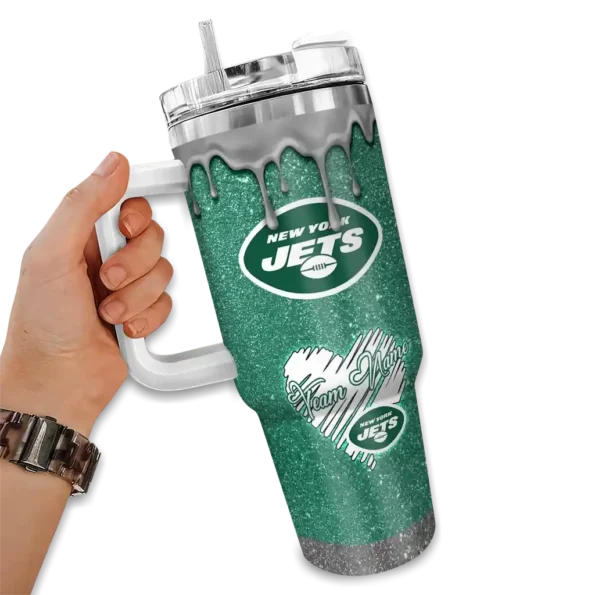 custom new york jets heart helmet motif green curved tumbler fashion forward.webp