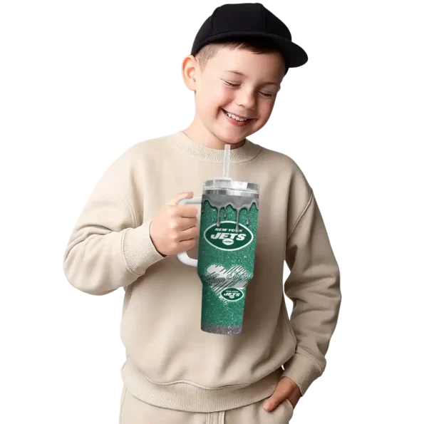 custom new york jets heart helmet motif green curved tumbler latest model.webp