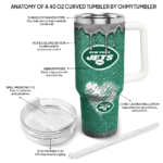 custom new york jets heart helmet motif green curved tumbler best selling.webp