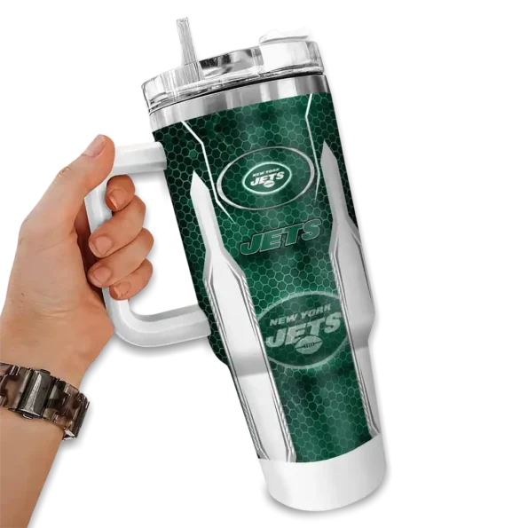 custom new york jets hexagon armor green curved tumbler fashion forward.webp