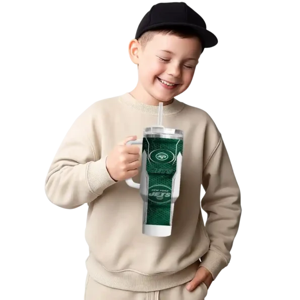 custom new york jets hexagon armor green curved tumbler latest model.webp