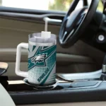 custom philadelphia eagles arrow burst green curved tumbler best selling.webp