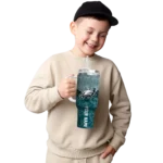 custom philadelphia eagles chevron stripe green curved tumbler best selling.webp