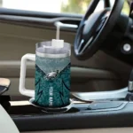 custom philadelphia eagles chevron stripe green curved tumbler best selling.webp