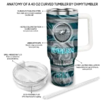custom philadelphia eagles marbled stripes green curved tumbler best selling.webp