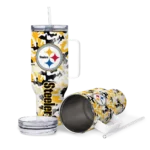 custom pittsburgh steelers camo mashup gold white curved tumbler best selling.webp