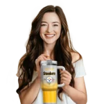 custom pittsburgh steelers gradient dots gold curved tumbler best selling.webp