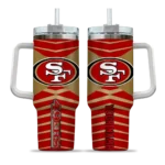 custom san francisco 49ers chevron layers red curved tumbler best selling.webp