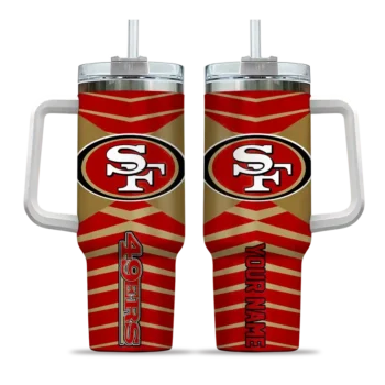 custom san francisco 49ers chevron layers red curved tumbler best selling.webp
