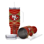 custom san francisco 49ers chevron layers red curved tumbler best selling.webp