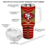 custom san francisco 49ers chevron layers red curved tumbler best selling.webp
