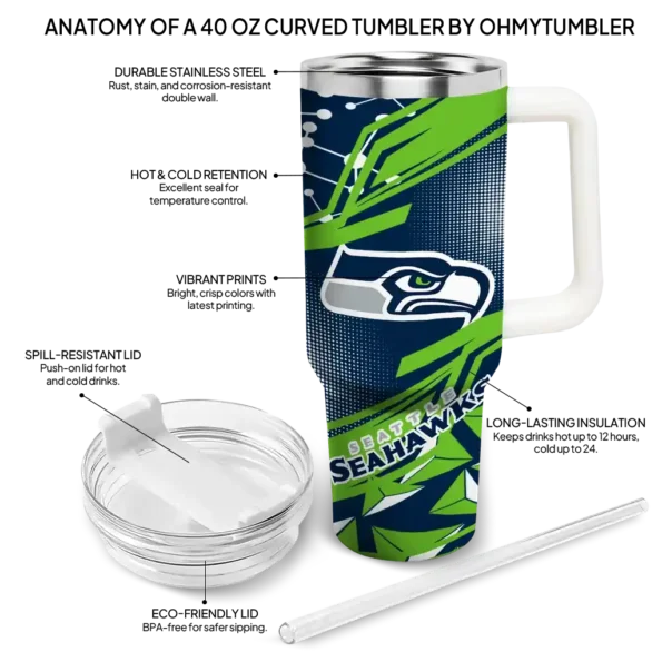 custom seattle seahawks abstract paths blue curved tumbler new arrival.webp