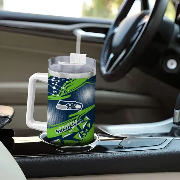 custom seattle seahawks abstract paths blue curved tumbler trendy.webp