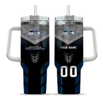 custom seattle seahawks arrow armor blue black curved tumbler best selling.webp