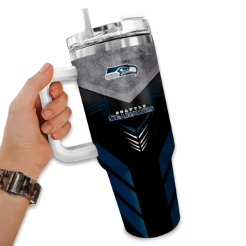 custom seattle seahawks arrow armor blue black curved tumbler fashion forward.webp