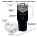 custom seattle seahawks arrow armor blue black curved tumbler best selling.webp