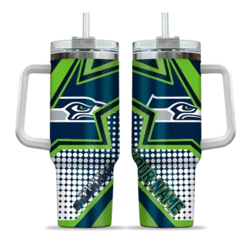 custom seattle seahawks arrow burst blue curved tumbler best selling.webp
