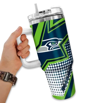 custom seattle seahawks arrow burst blue curved tumbler fashion forward.webp