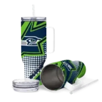 custom seattle seahawks arrow burst blue curved tumbler best selling.webp