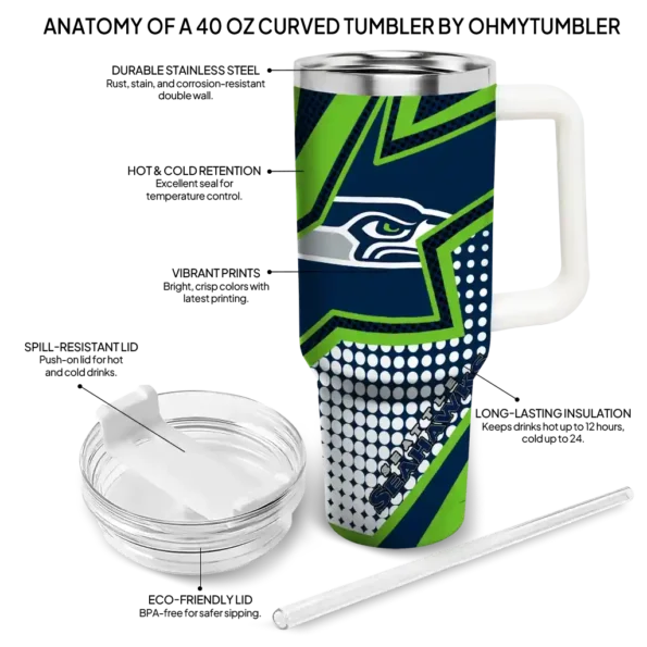 custom seattle seahawks arrow burst blue curved tumbler new arrival.webp