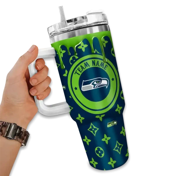 custom seattle seahawks bullseye drips blue curved tumbler fashion forward.webp