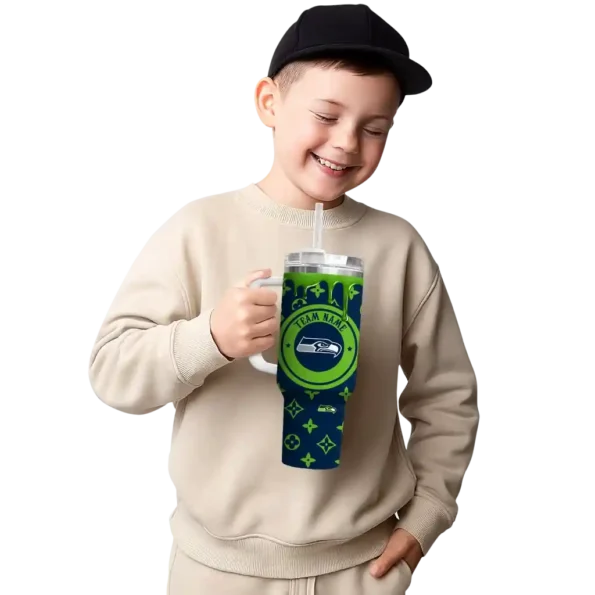custom seattle seahawks bullseye drips blue curved tumbler latest model.webp