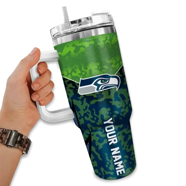 custom seattle seahawks chevron stripe blue curved tumbler fashion forward.webp
