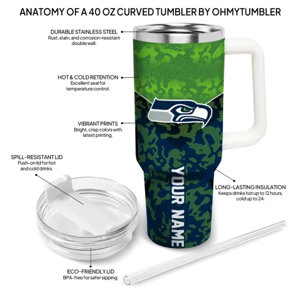 custom seattle seahawks chevron stripe blue curved tumbler new arrival.webp