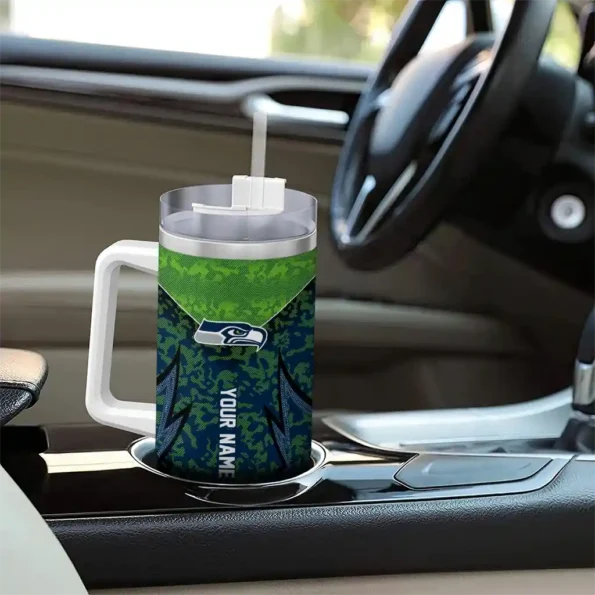 custom seattle seahawks chevron stripe blue curved tumbler trendy.webp