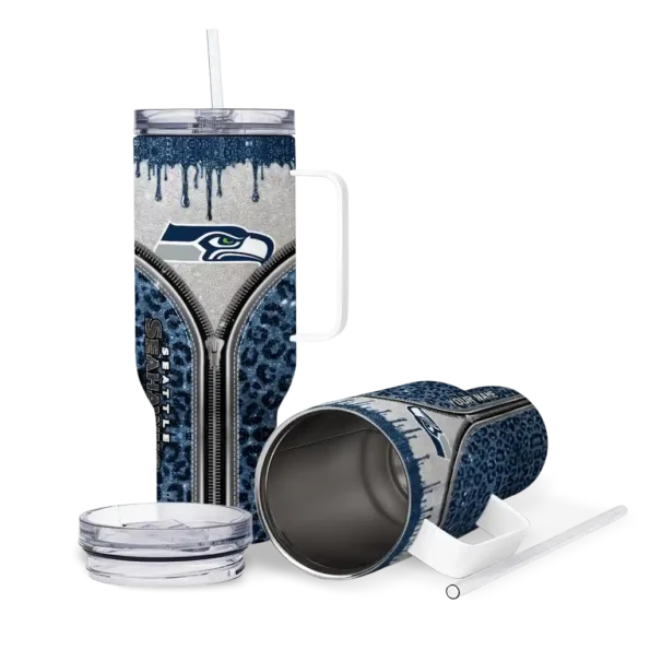 custom seattle seahawks leopard zipper blue curved tumbler high quality.webp