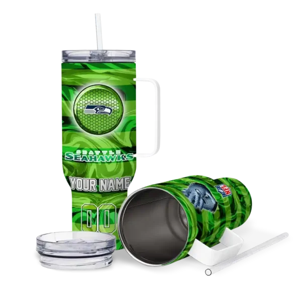 custom seattle seahawks marbled stripes blue curved tumbler high quality.webp