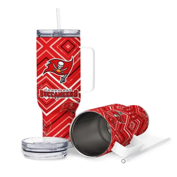 custom tampa bay buccaneers bold diamonds red curved tumbler high quality.webp