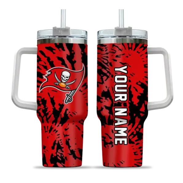 custom tampa bay buccaneers burst swirl red curved tumbler best selling.webp