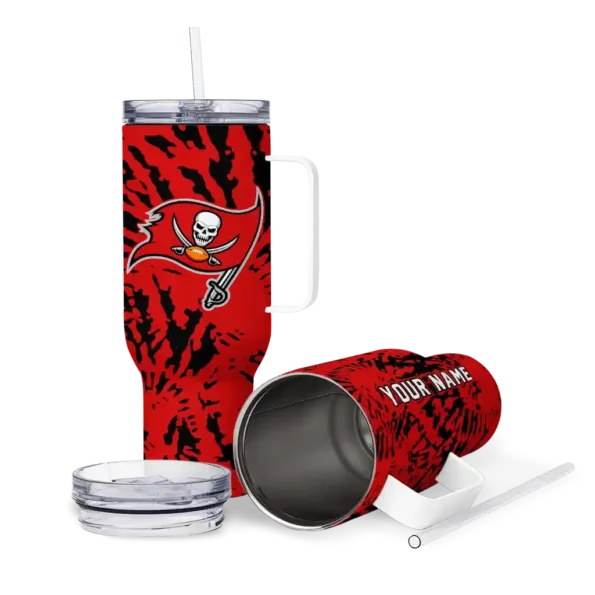 custom tampa bay buccaneers burst swirl red curved tumbler high quality.webp