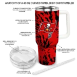 custom tampa bay buccaneers burst swirl red curved tumbler best selling.webp