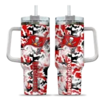 custom tampa bay buccaneers camo mashup red white curved tumbler best selling.webp