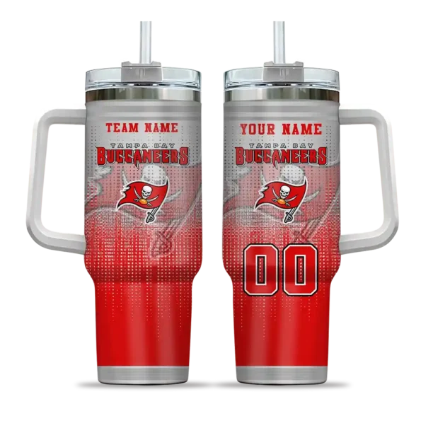 custom tampa bay buccaneers gradient dots red curved tumbler best selling.webp